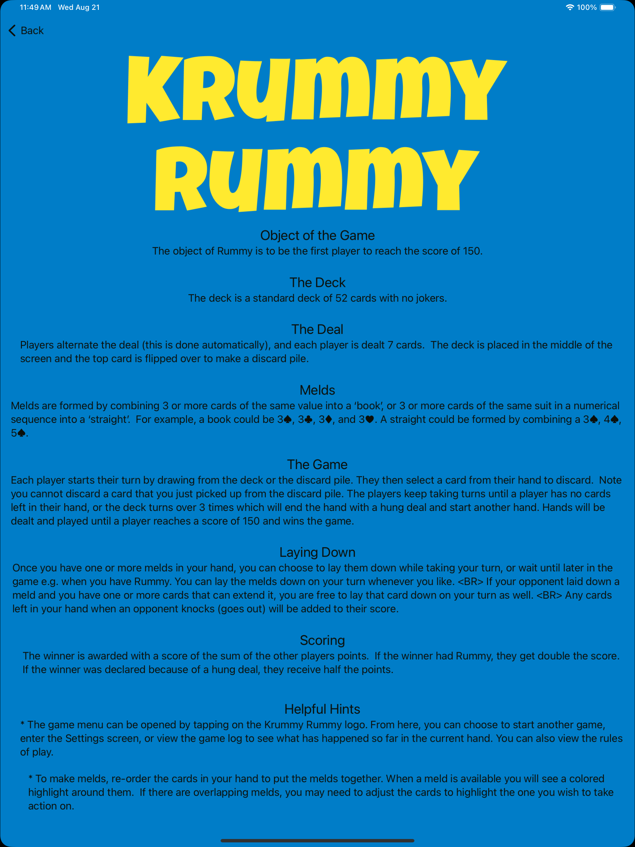 Krummy Rummy