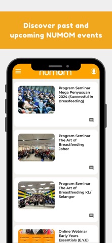 Numom iPhone screenshot