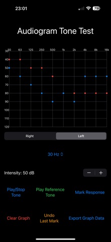 Audiogram Tone Test Screenshot 1 of 2