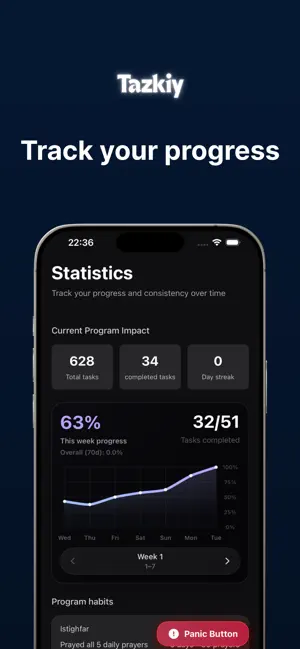 Tazkiy: Muslim 70 Day Habit screenshot 4