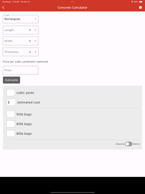 Landscaping Calculator Plus iPad screenshot 4 - Utilities app
