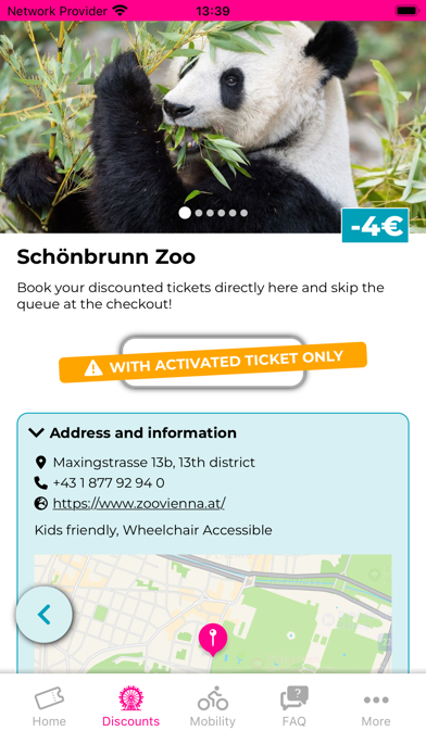 Vienna Welcome Card Screenshot