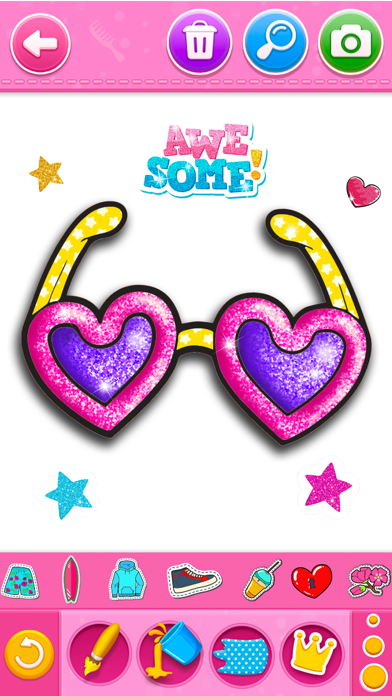 Glitter beauty coloring book Screenshot