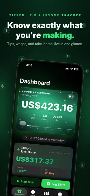 Tip Tracker: Tipped screenshot 1