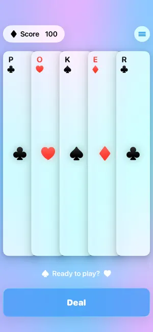 Simple Poker, Five-Card Draw screenshot 1