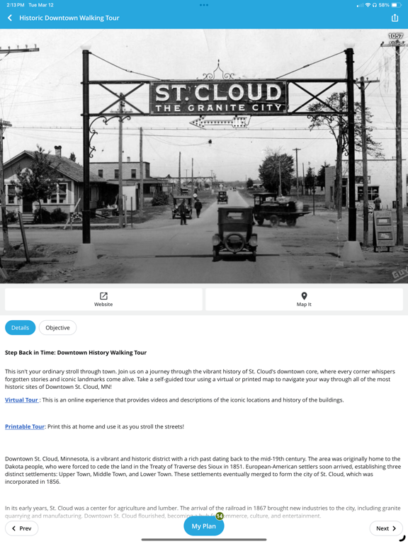 Visit Greater St. Cloud iPad screenshot 4 - Travel app