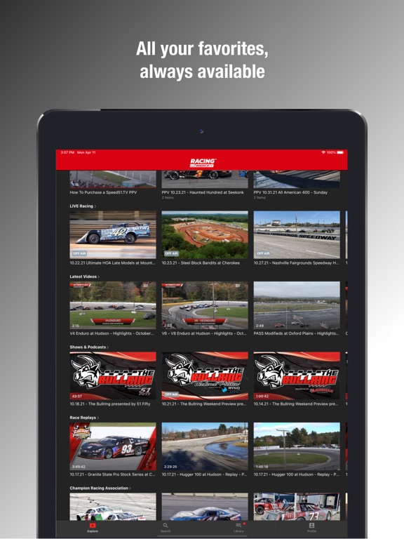 Screenshot #6 pour RacingAmerica.tv