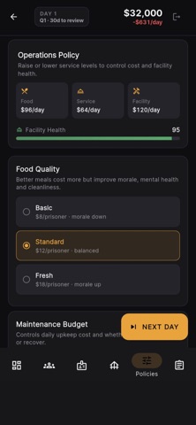 Warden Tycoon: Prison Manager iPhone screenshot
