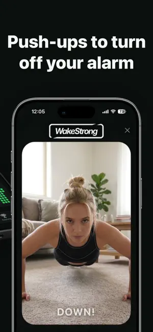 WakeStrong Push-Up Alarm Clock screenshot 2