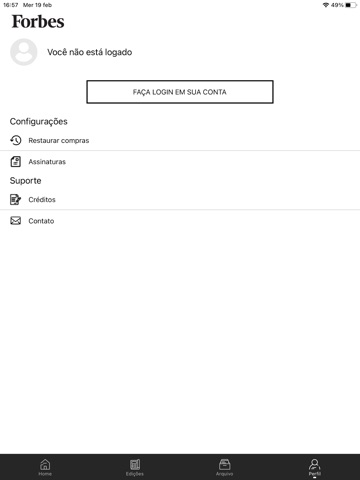 Forbes Brasil iPad screenshot