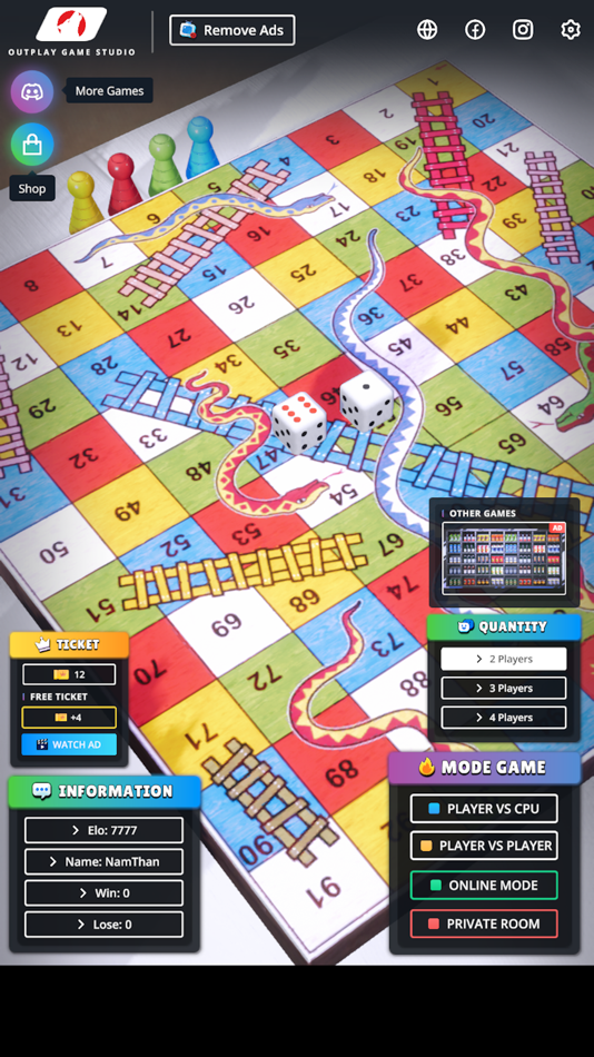 #4. Snakes And Ladders 3D Online (iOS) By: Tran Viet