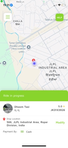 Dhoom Cabs iPhone screenshot