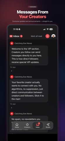 Catchmylive iPhone screenshot
