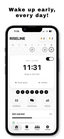 Riseline : Wake Up Alarm Screenshot 1 of 6