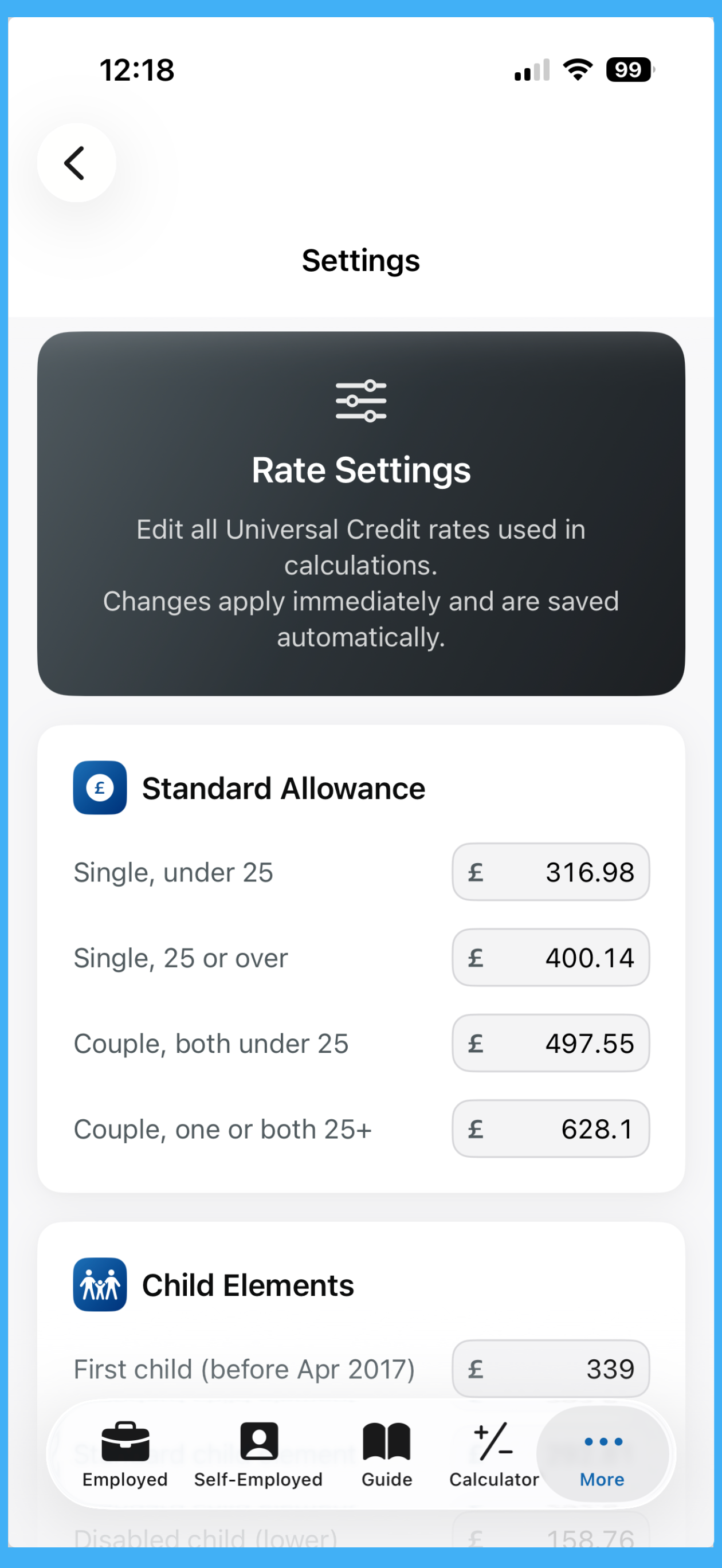 UK Benefits Calculator