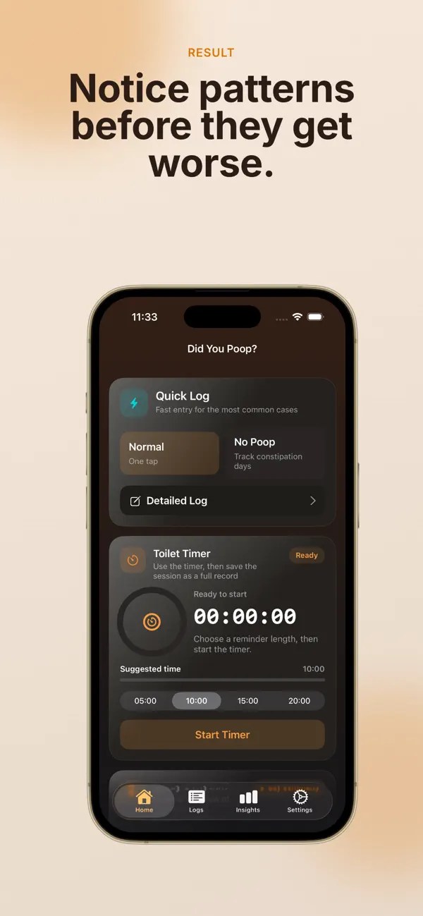 Screenshot #1 pour DidYouPoop: Poop Log