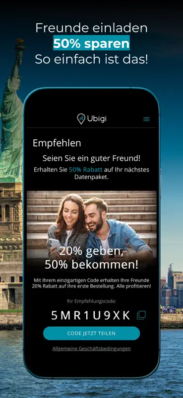 Ubigi: eSIM Reise Internet 5G screenshot 7 of 8
