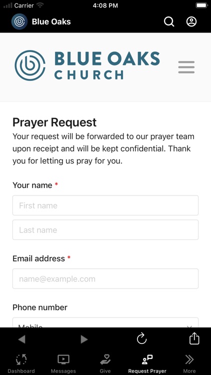 Blue Oaks Church screenshot-3