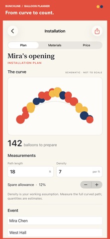 Bunchline Balloon Planner screenshot 1