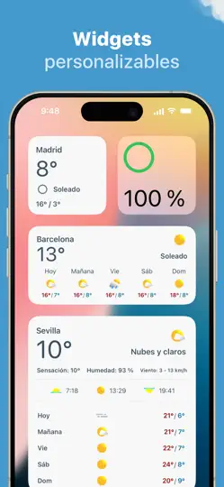 Captura de pantalla de Meteored - El Tiempo 14 Días en iPhone 6