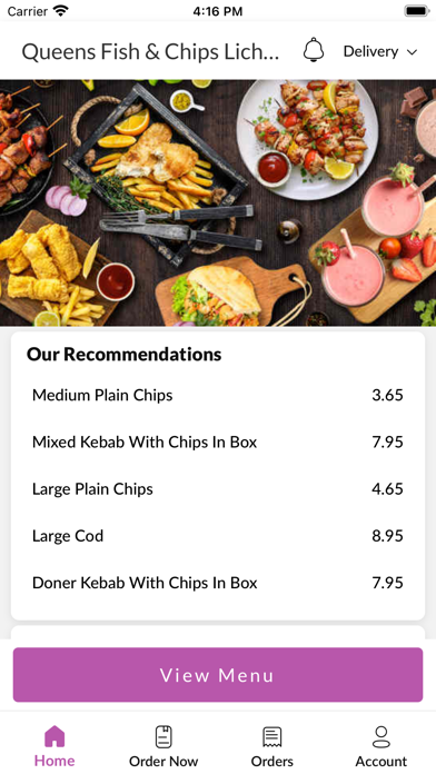 Queens Fish & Chips Lichfield Screenshot