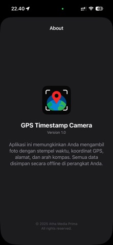 GPS Timestamp Camera screenshot