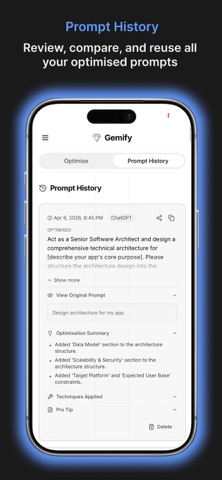 Gemify: AI Prompt Optimiser Screenshot 7 of 10