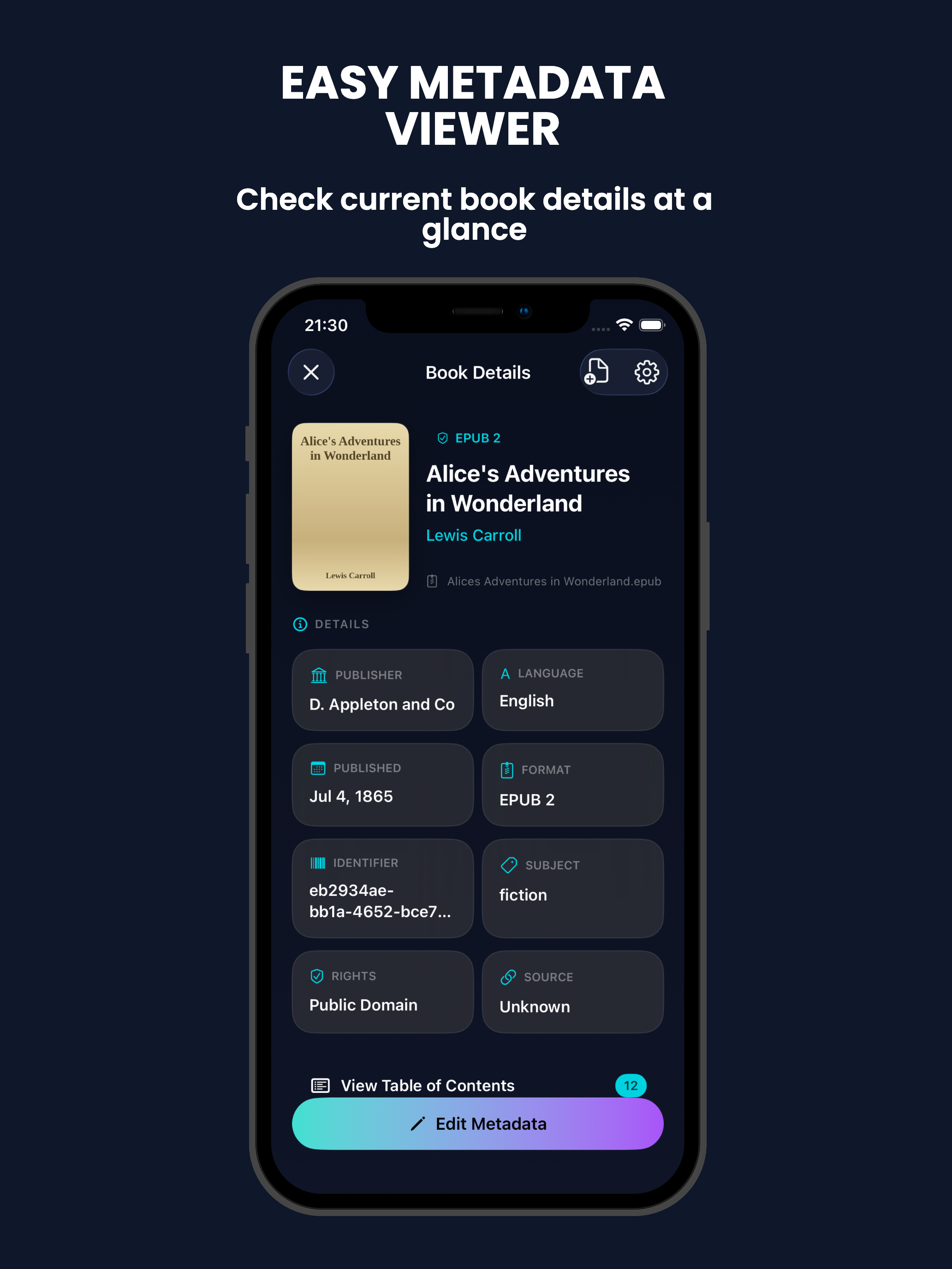 EpubLab: EPUB Metadata Editor screenshot 7