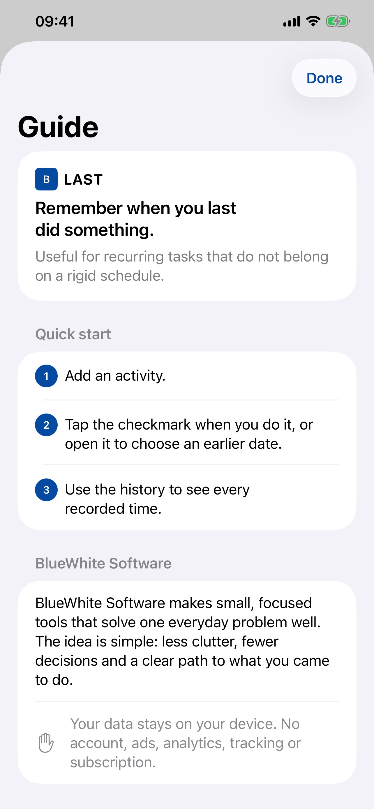 Screenshot 4 of LAST – When Did I Last?