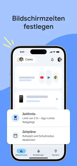 Screenshot von Google Family Link auf dem iPhone 1