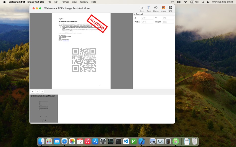 #2. Watermark PDF/Image Text QRC (macOS) 由: 颖淑 唐