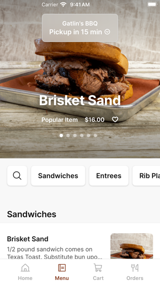 Gatlin's BBQ iPhone screenshot 2 - Food & Drink app