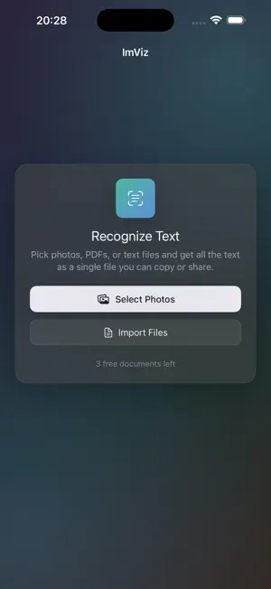 ImViz: Image & PDF to Text OCR screenshot 1