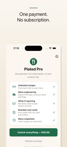 Plated: Recipe Costing Screenshot 5 of 5