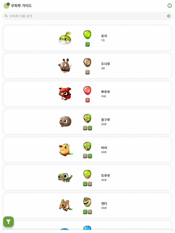 우파루 가이드 iPad screenshot 1 - Reference app