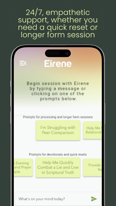Eirene Christian Well-Being AI iPhone screenshot 3 - Health & Fitness app