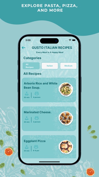 Gusto Italian Recipes Screenshot
