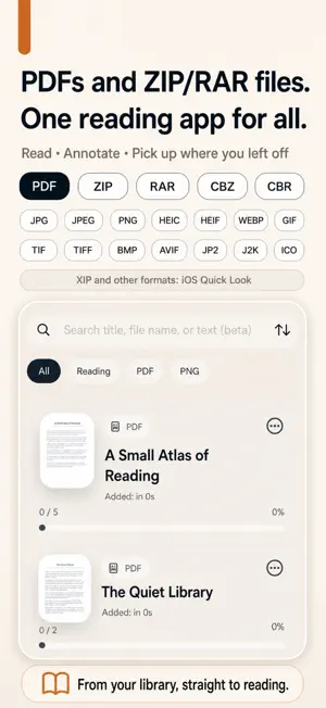 File Reader: PDF, ZIP, RAR screenshot 1