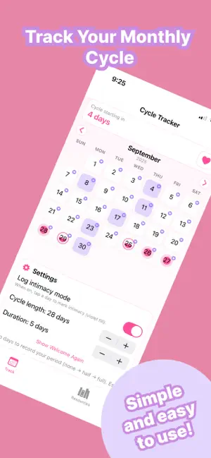 Period Calendar Cycle Tracker screenshot 1