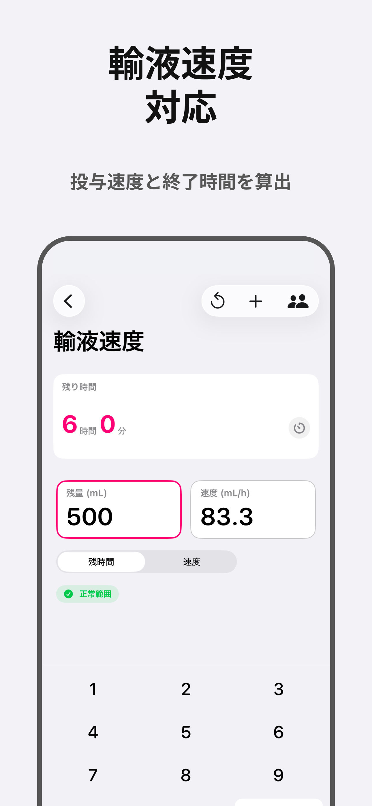 点滴滴下の計算 / NurseCalc