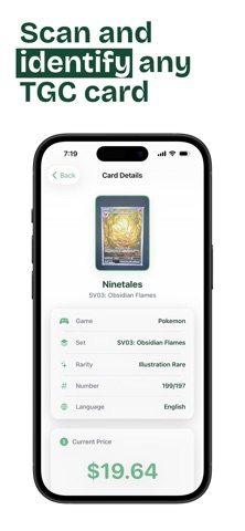 TCG card scanner: Collector iPhone screenshot
