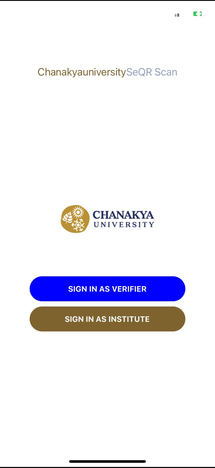Chanakya University SeQR Scan