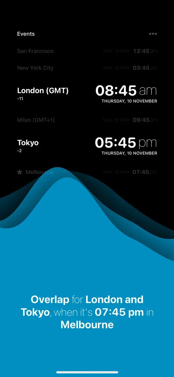 Overlap: World Clock Screenshot 3