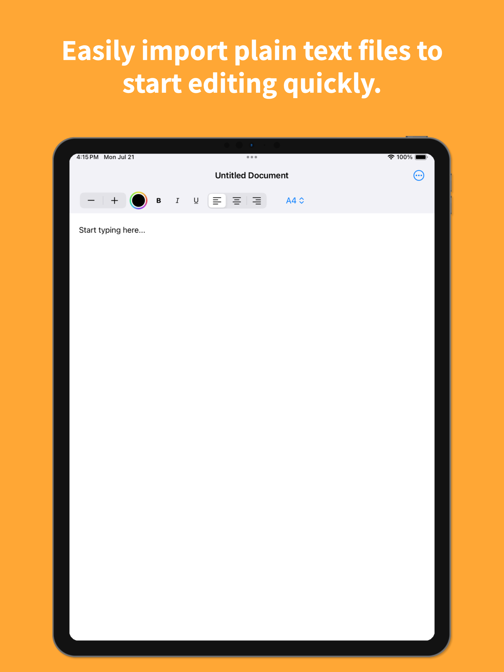 Text to PDF - Text document