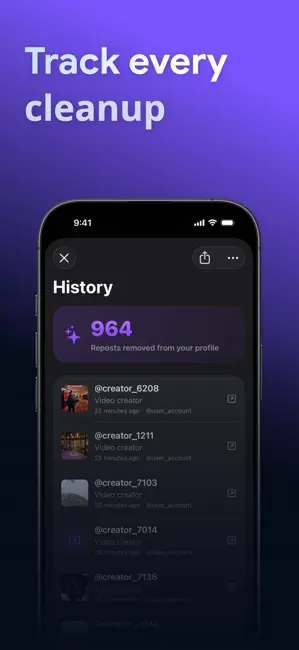 RepostWipe: Repost Remover iPhone screenshot 5