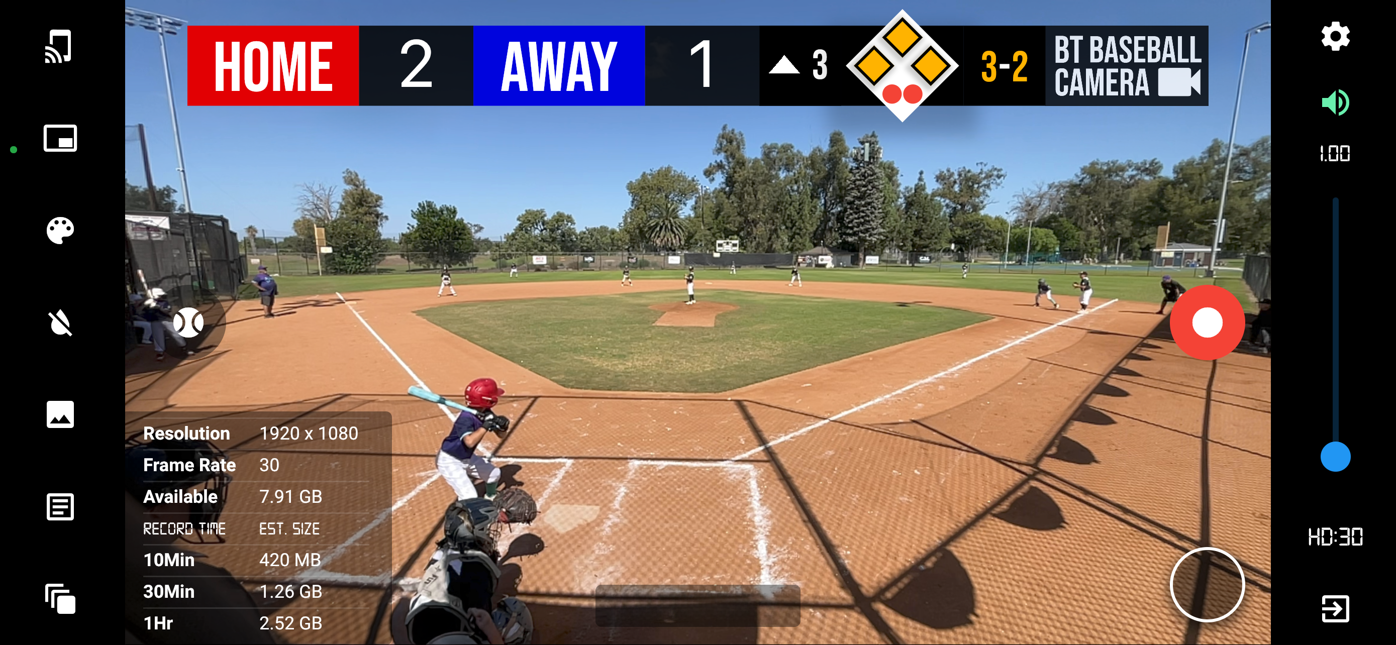BT Baseball Camera