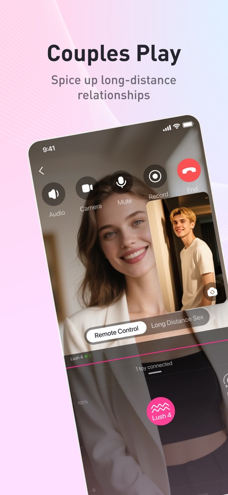 Lovense Remote - L'app facilita la connessione per le coppie attraverso videochiamate e consente il controllo remoto dei giocattoli, come il 'Lush 4', per esperienze condivise anche a lunga distanza.