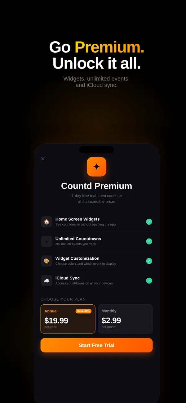 Screenshot #3 pour Countd: Countdown Timer