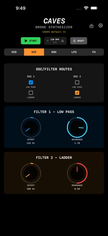 CAVES - Drone synthesizer screenshot 2 of 5