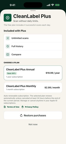 CleanLabel: Food Scanner Screenshot 3 of 3